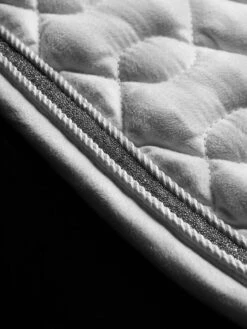 LeMieux Crystal Suede Dressage Saddle Pad - WHITE -Waldheusan Shop lm crystaldetails hr 9 copy