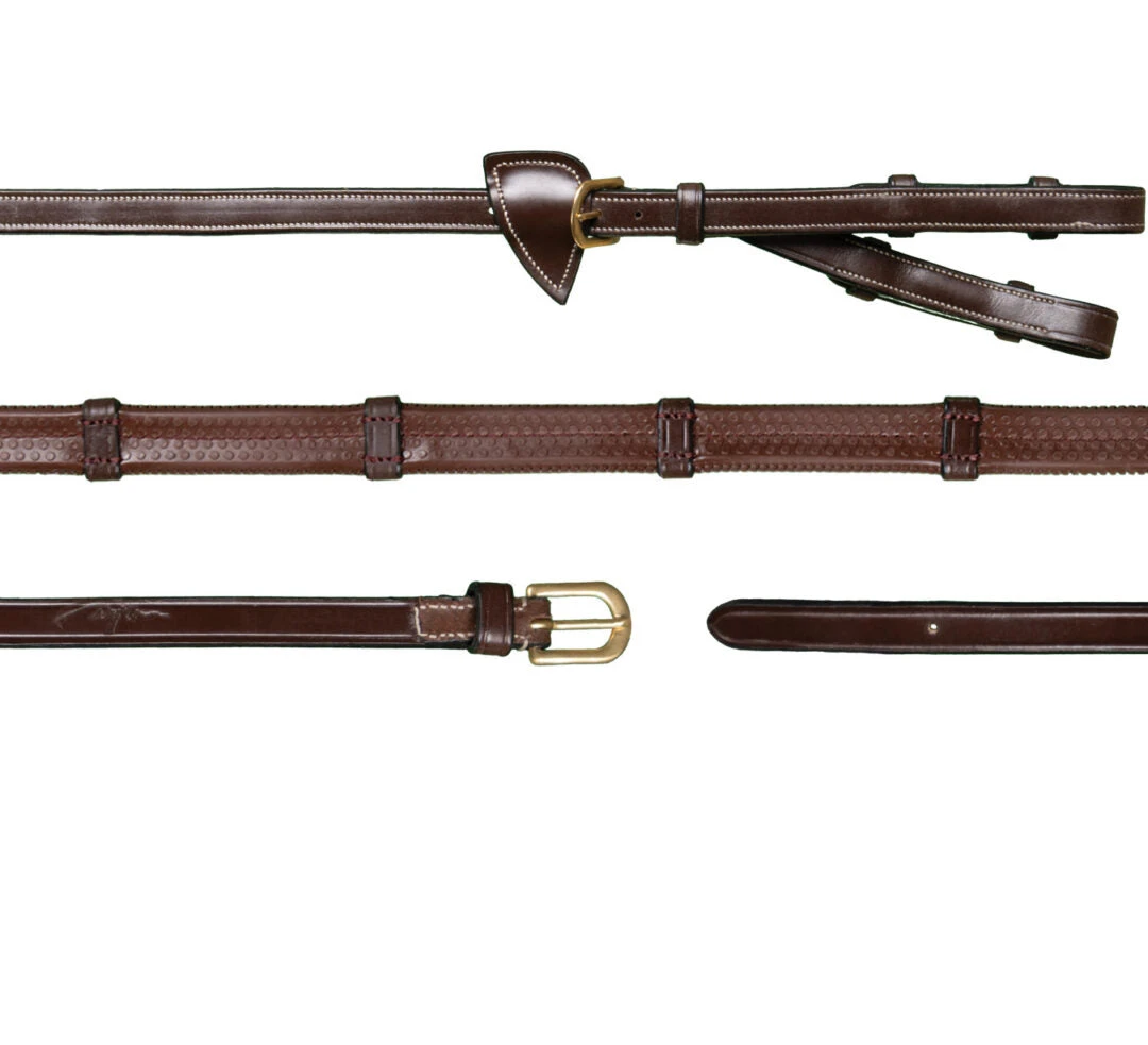 Dy'on D Collection 1/2" Converter Rubber Reins With 7 Leather Loops 4 Dy'on D Collection 1/2" Converter Rubber Reins With 7 Leather Loops - Image 2