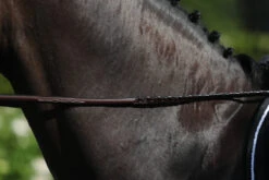 Dy'on Hunter Collection Fancy Stiched Leather Laced Reins 1/2"