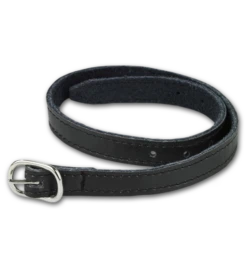 Economy Black Leather Spur Straps